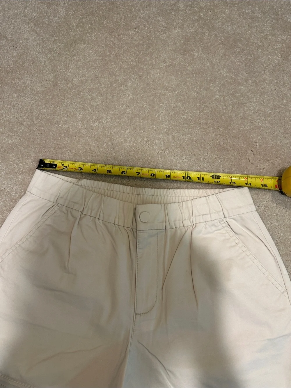 J. Crew Off-White Elastic Waist Athletic Shorts